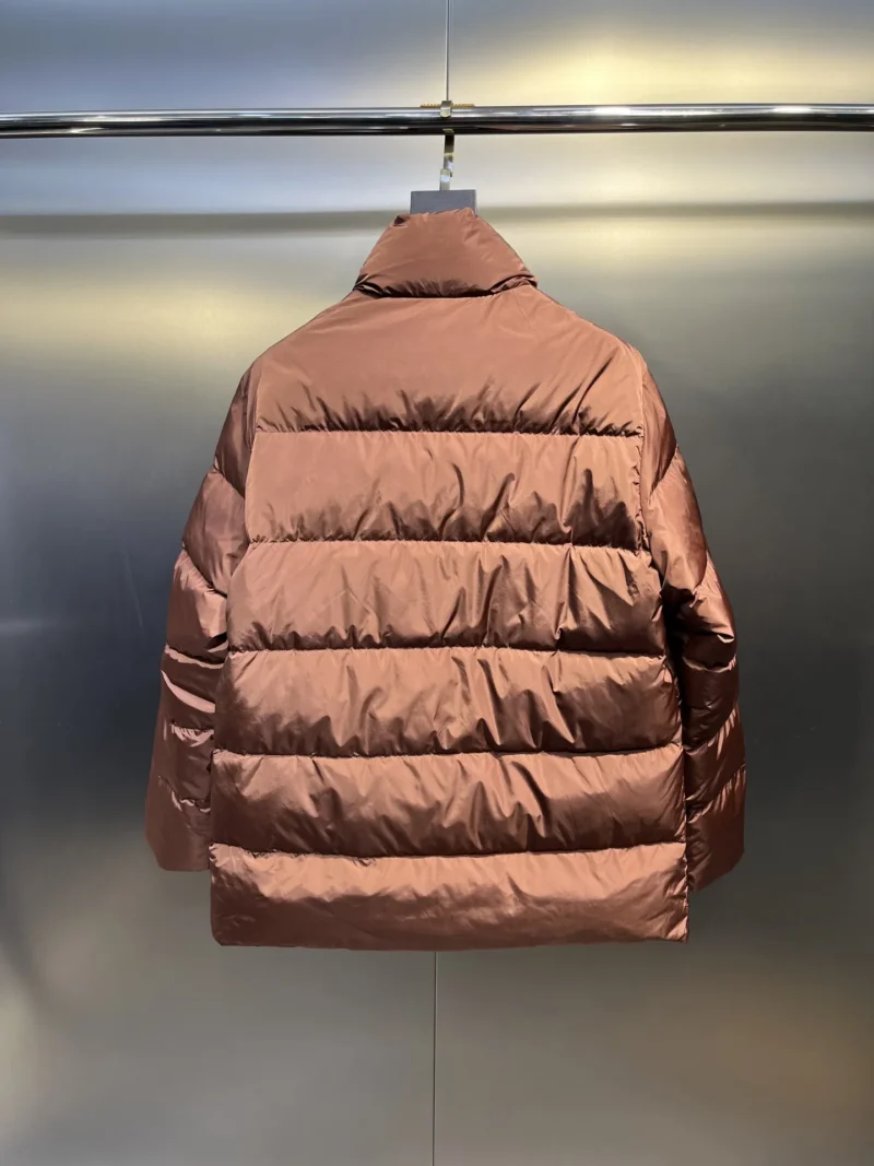 Replica Prada Biker Down Jacket Brown Hooded Reps - RepLuxe