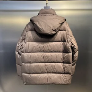 Replica Prada Down Jacket Taupe Hooded Style Reps - RepLuxe