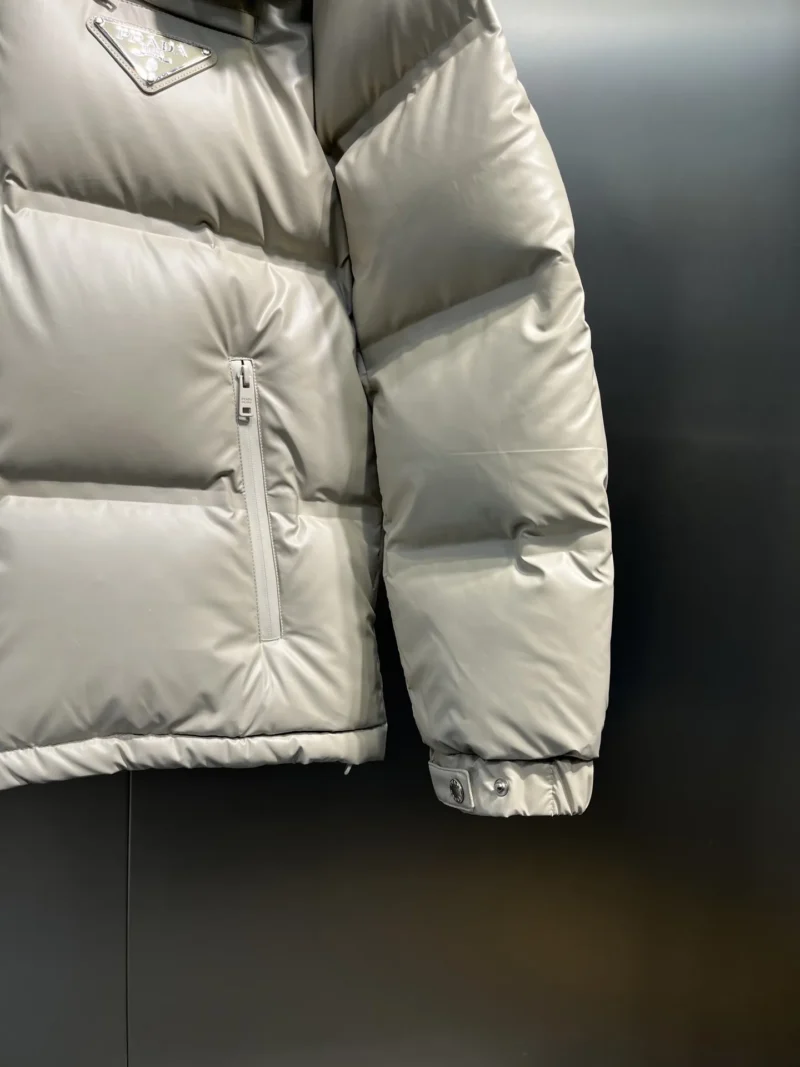 Replica Prada Down Jacket Beige Hooded Style Reps - RepLuxe