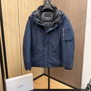 Replica Prada Down Jacket Hooded Blue Parka Reps - RepLuxe