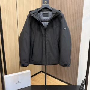Replica Prada Down Jacket Black Hooded Style Reps - RepLuxe