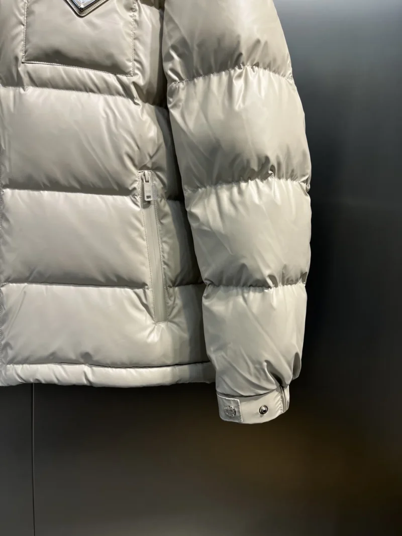 Replica Prada Minimalist Down Jacket Beige Hooded Reps - RepLuxe
