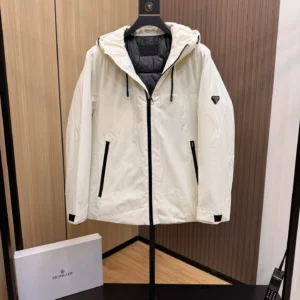 Replica Prada Down Jacket White Hooded Style Reps - RepLuxe