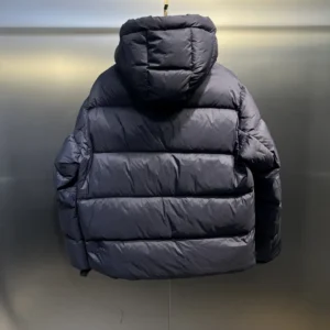 Replica Prada Down Jacket Grey Hooded Puffer Reps - RepLuxe