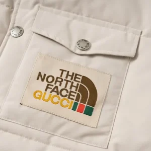 Replica THE NORTH FACE x GUCCI Down Vest Beige Reps - RepLuxe