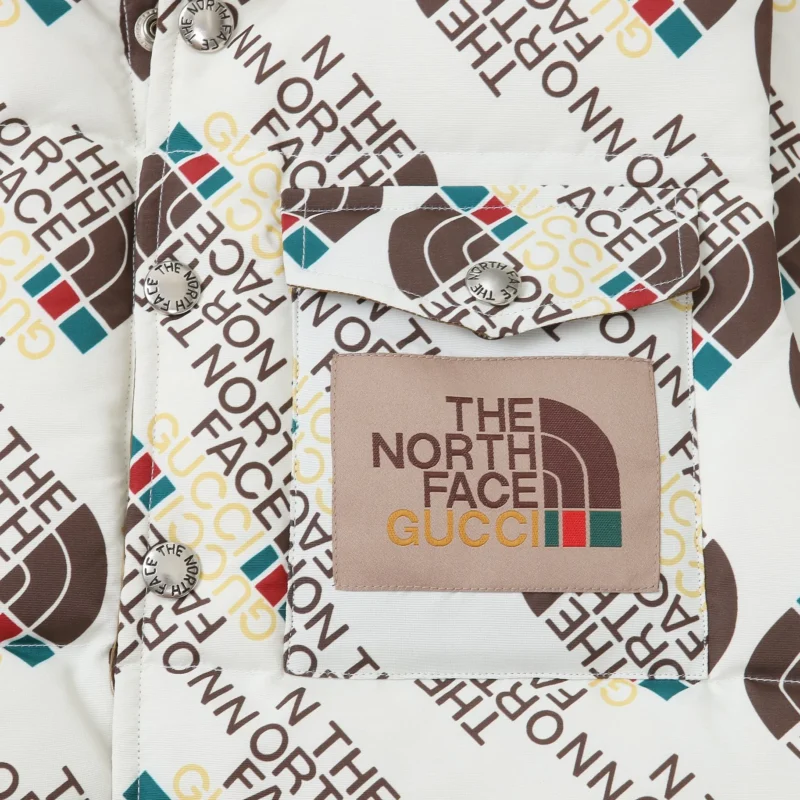 Replica THE NORTH FACE x GUCCI Down Vest White Reps - RepLuxe