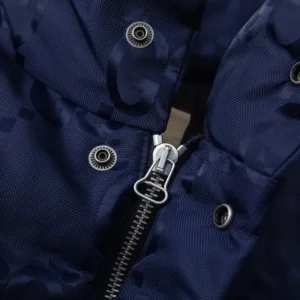 Replica Gucci Logo Jacquard Down Jacket Blue Reps - RepLuxe