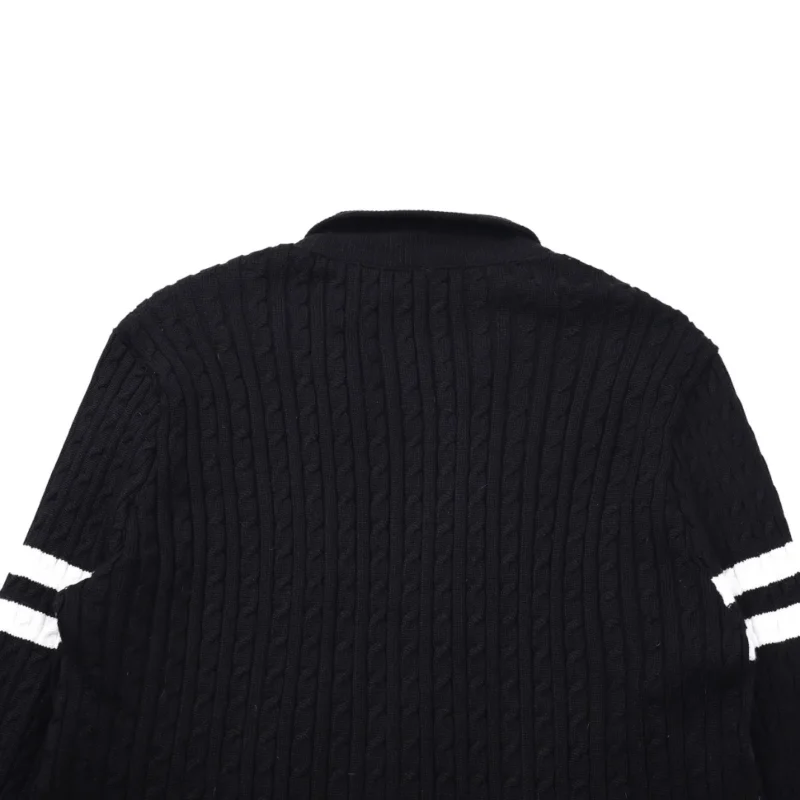 Replica Moncler Knit Down Jacket Black Stand Collar Reps - RepLuxe