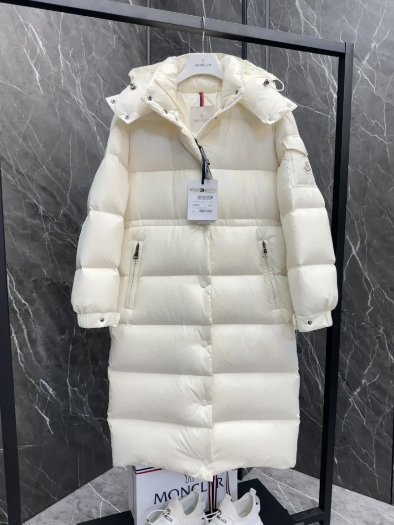 Replica Moncler Cavettaz Down Jacket Ivory Long Reps - RepLuxe