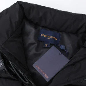 Replica Louis Vuitton Down Jacket Black Logo Style Reps - RepLuxe