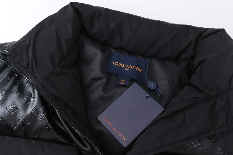 Replica Louis Vuitton Down Jacket Black Logo Style Reps - RepLuxe