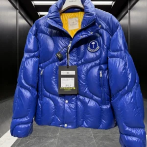 Replica Moncler Palm Angels Haunani Puffer Jacket Blue Reps - RepLuxe