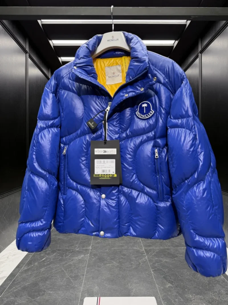 Replica Moncler Palm Angels Haunani Puffer Jacket Blue Reps - RepLuxe