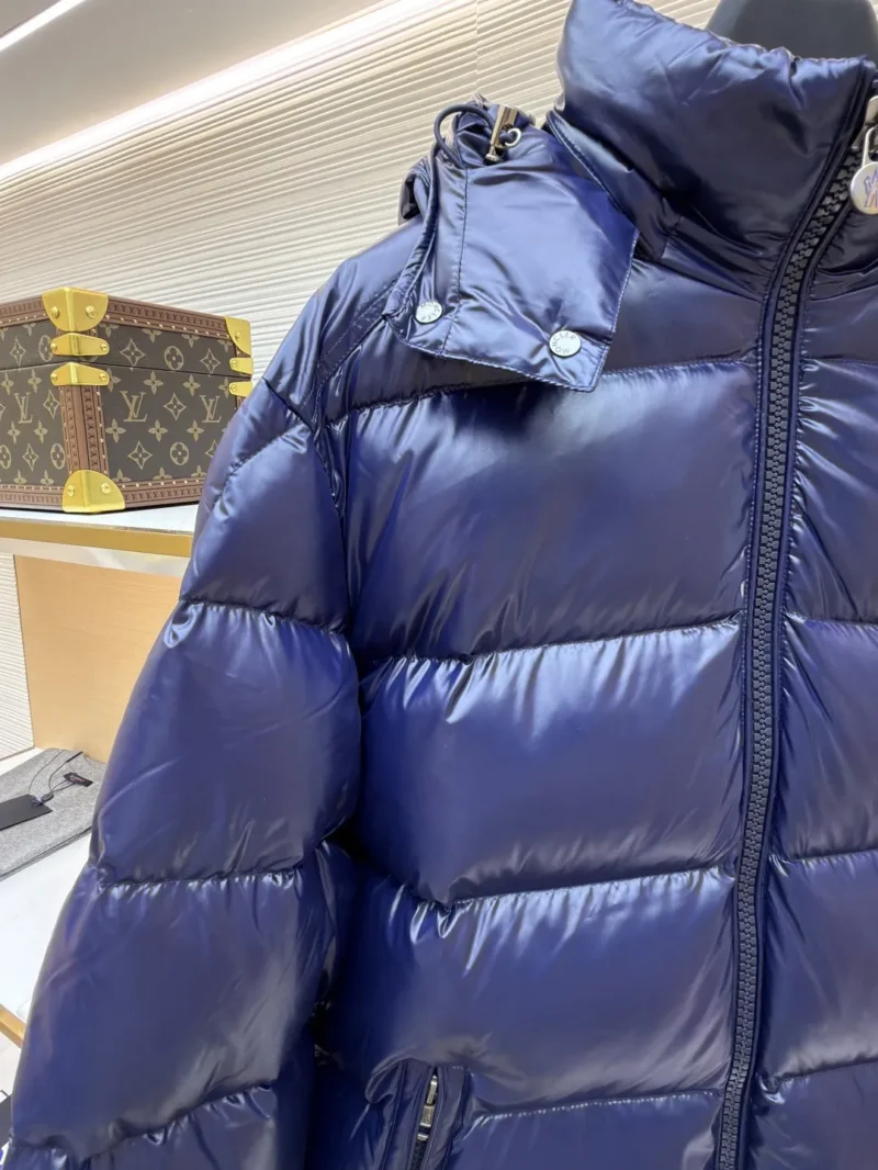 Replica Moncler Maya Down Jacket Navy Blue Hooded Reps - RepLuxe