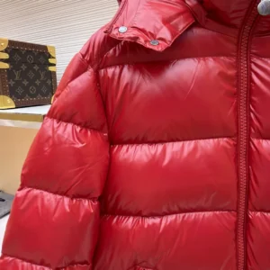 Replica Moncler Maya Down Jacket Red Hooded Reps - RepLuxe