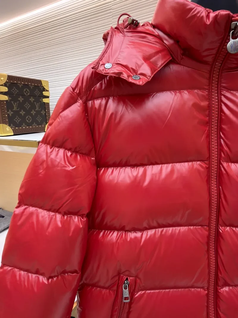 Replica Moncler Maya Down Jacket Red Hooded Reps - RepLuxe