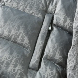 Replica Dior Knit Down Jacket Grey Unisex Style Reps - RepLuxe