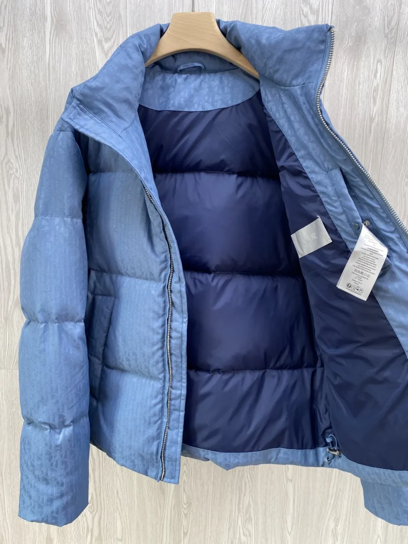 Replica Dior CD Classic Down Jacket Blue Oblique Reps - RepLuxe