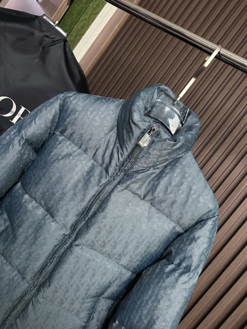 Replica Dior Down Jacket Blue Logo Series Reps - RepLuxe