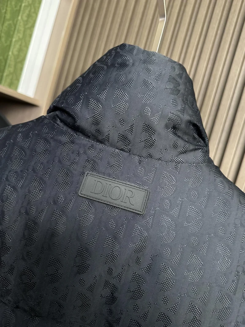 Replica Dior Down Jacket Black Logo Series Reps - RepLuxe