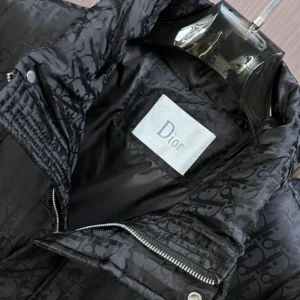Replica Dior Winter Down Jacket Black Monogram Reps - RepLuxe