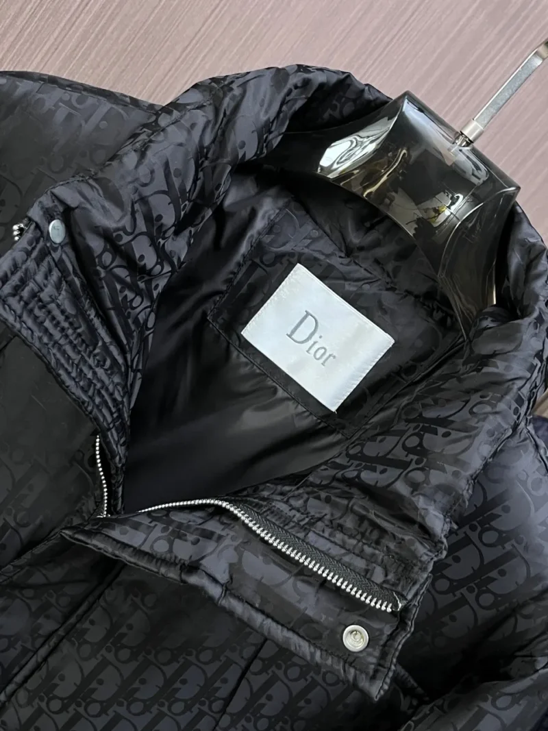Replica Dior Winter Down Jacket Black Monogram Reps - RepLuxe