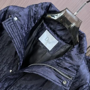 Replica Dior Winter Down Jacket Blue Monogram Puffer Reps - RepLuxe