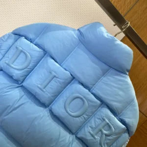 Replica Dior Stand Collar Down Jacket Blue Relaxed Reps - RepLuxe