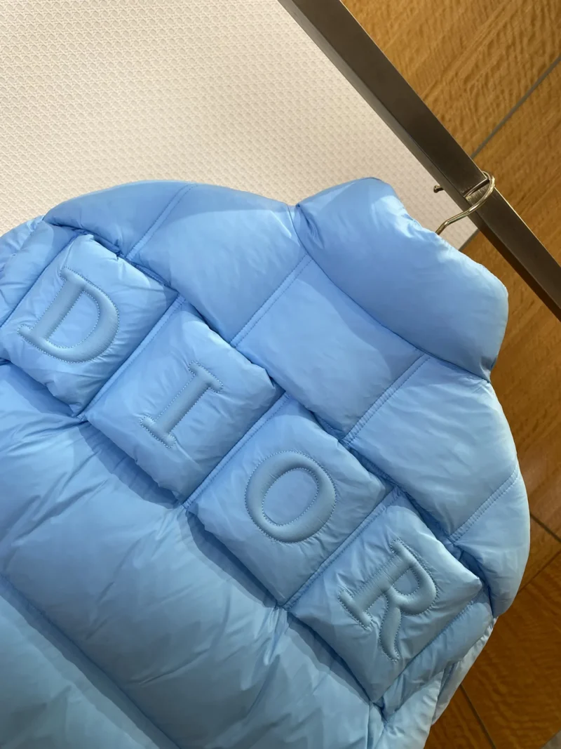 Replica Dior Stand Collar Down Jacket Blue Relaxed Reps - RepLuxe