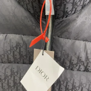 Replica Dior Oblique Down Jacket Black Stand Collar Reps - RepLuxe