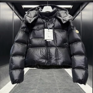 Replica Moncler Erea Short Down Jacket Black Quilted Reps - RepLuxe