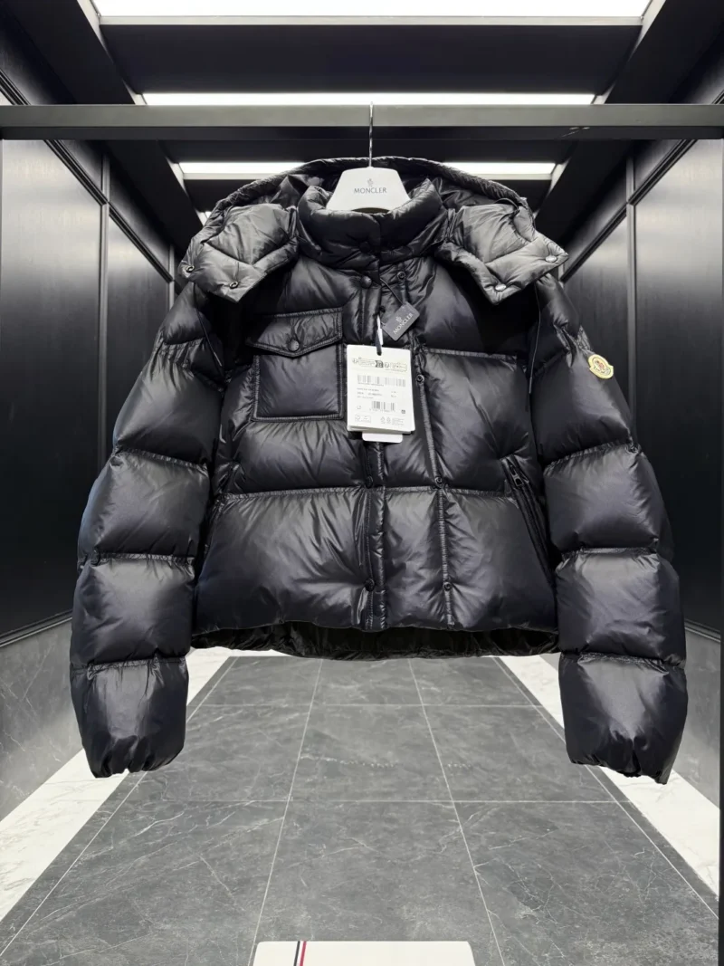 Replica Moncler Erea Short Down Jacket Black Quilted Reps - RepLuxe