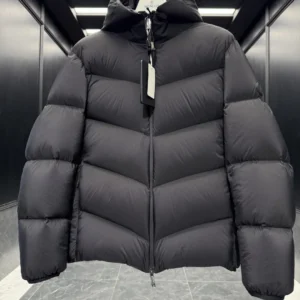 Replica Moncler Forez Down Jacket Black Hooded Reps - RepLuxe