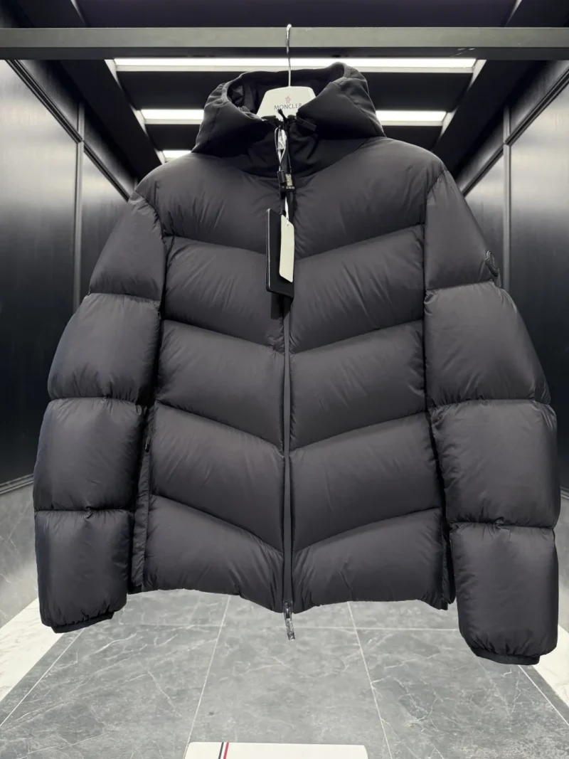 Replica Moncler Forez Down Jacket Black Hooded Reps - RepLuxe