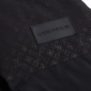 Replica LOUIS VUITTON Down Jacket Black Hooded Reps - RepLuxe