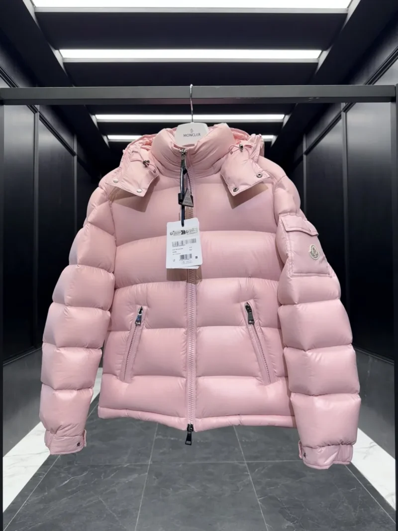Replica Moncler Maire Short Down Jacket Pink Glossy Reps - RepLuxe