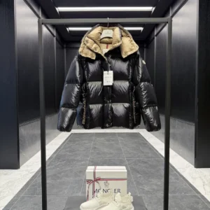 Replica Moncler Parana Black Glossy Jacket Reps - RepLuxe