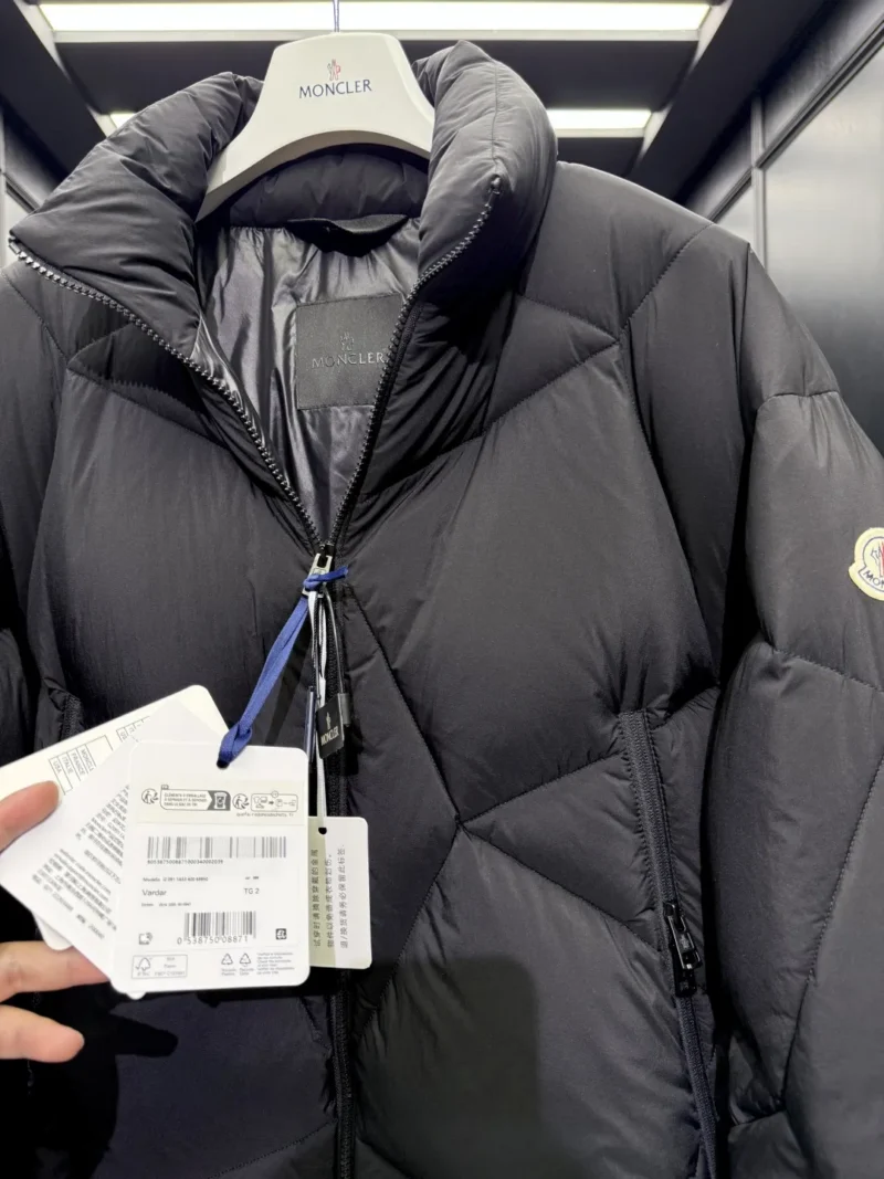 Replica Moncler Vardar Down Jacket Black Quilted Reps - RepLuxe