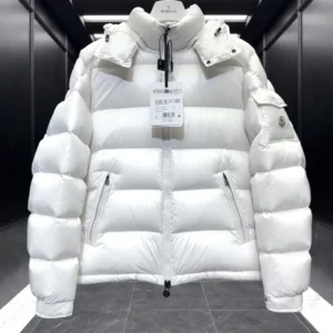 Replica Moncler Maya Down Jacket White Short Reps - RepLuxe