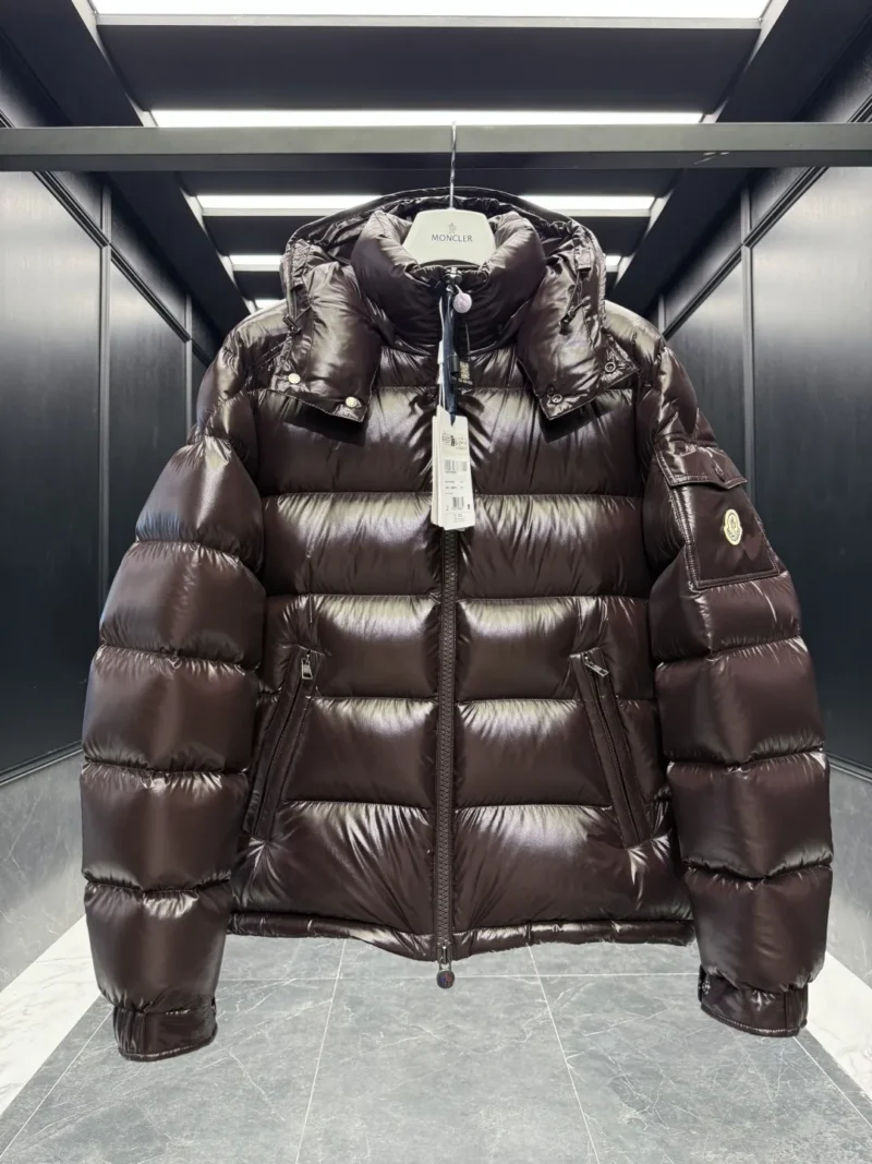Replica Moncler Maya Jacket Chocolate Short Style Reps - RepLuxe