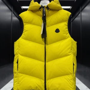Replica Moncler Guersac Quilted Vest Yellow Sleeveless Reps - RepLuxe