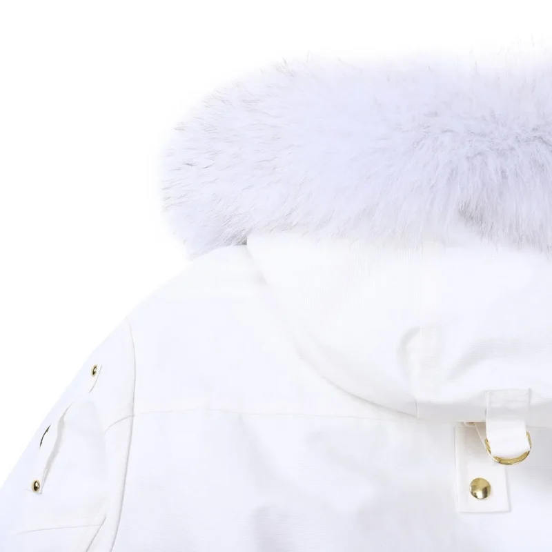 Replica Moose Knuckles Gold Scissor Down Jacket White Reps - RepLuxe