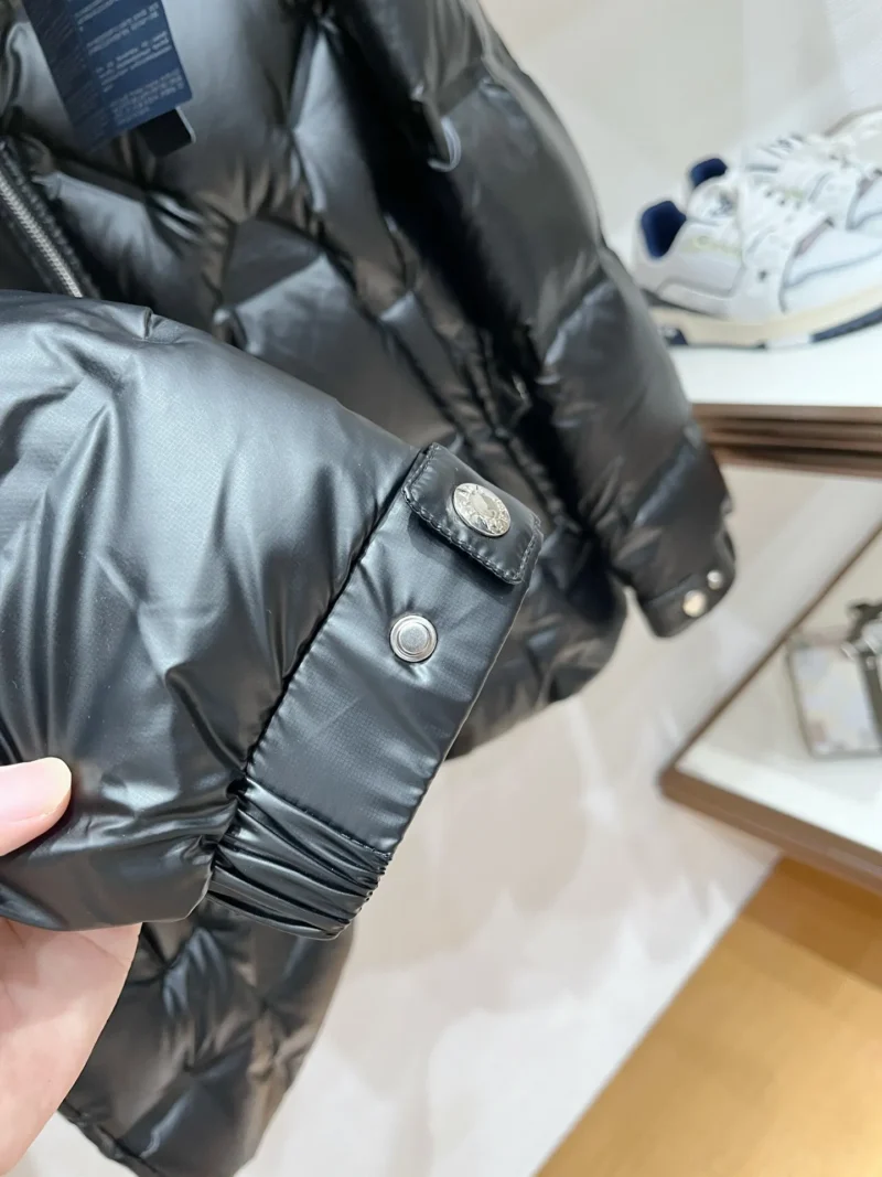 Replica Prada P500 Black Down Jacket Hooded Reps - RepLuxe