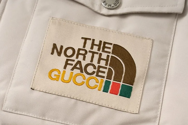 Replica THE NORTH FACE x GUCCI Down Vest Beige Reps - RepLuxe