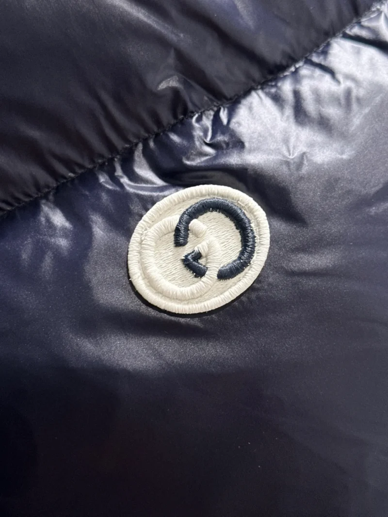 Replica Gucci Longue Saion Down Jacket Navy Blue Reps - RepLuxe