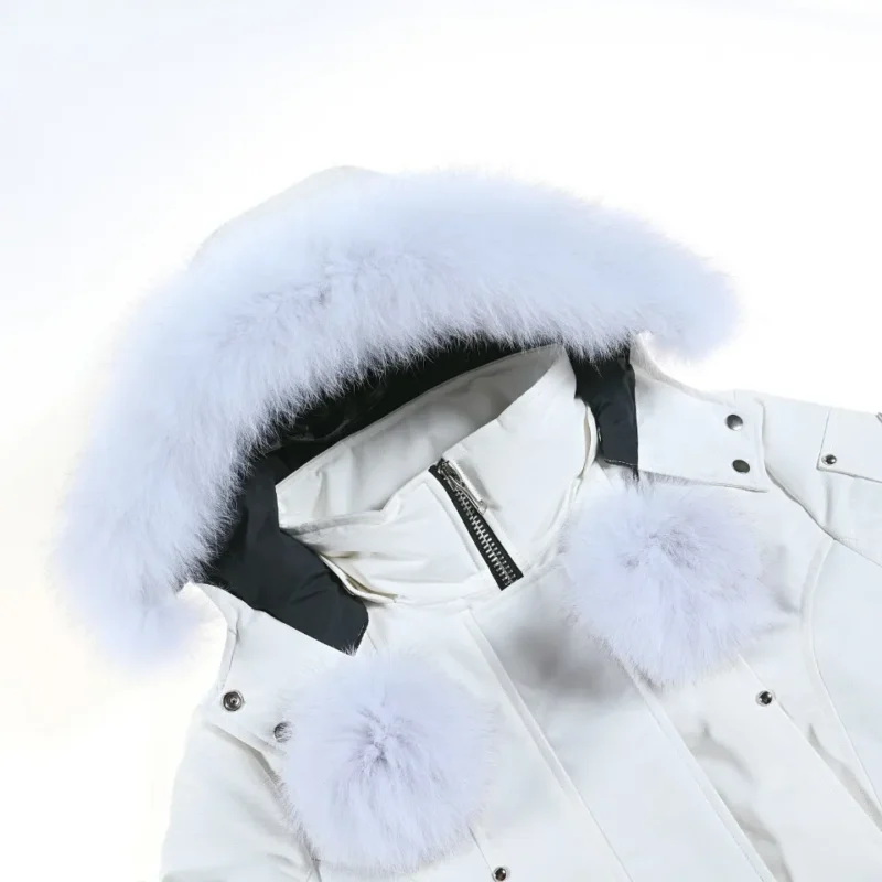 Replica Moose Knuckles Classic Aviator Jacket White Reps - RepLuxe