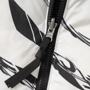 Replica The North Face Zebra Down Jacket Black White Reps - RepLuxe