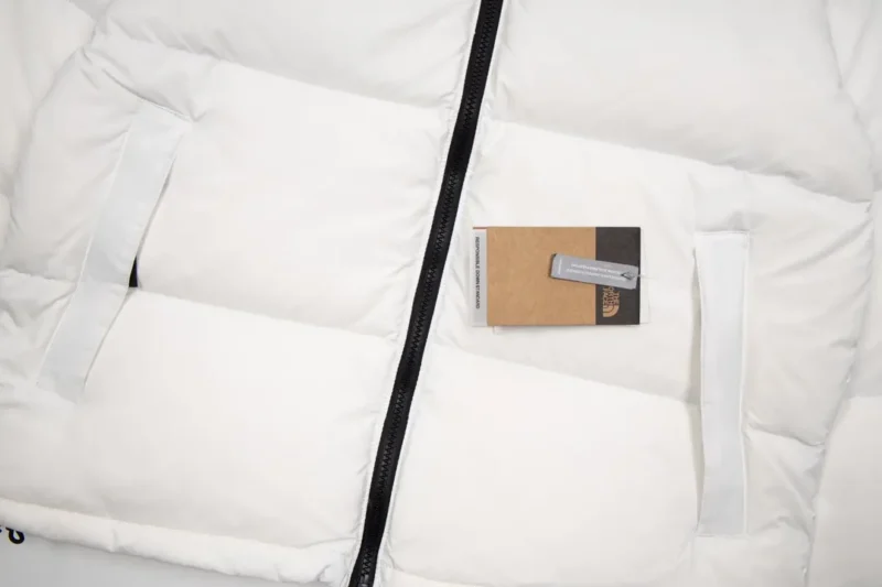 Replica The North Face 1996 Nuptse Jacket White Black Reps - RepLuxe