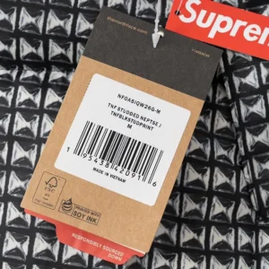 Replica The North Face Supreme TNF 96 Down Jacket Black Houndstooth Reps - RepLuxe