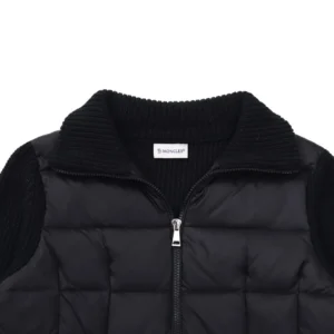 Replica Moncler M30 Knit Down Jacket Black Women Reps - RepLuxe